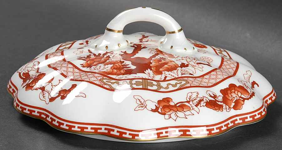 Indian Tree Coral (Scalloped) Lid for Round Vegetable by Coalport-1