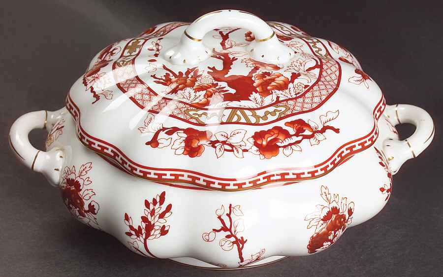 Indian Tree Coral (Scalloped) Round Covered Vegetable by Coalport-1