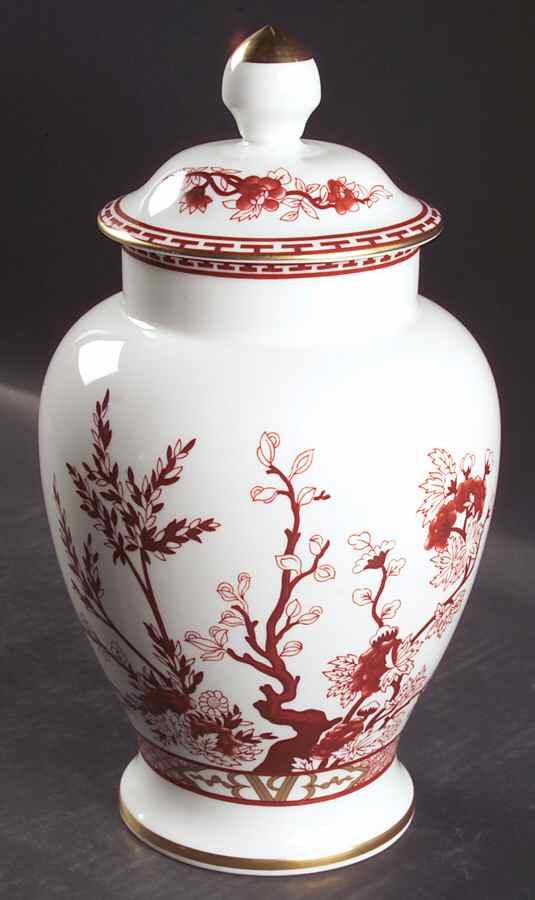 Indian Tree Coral (Scalloped) Large Covered Vase by Coalport-1