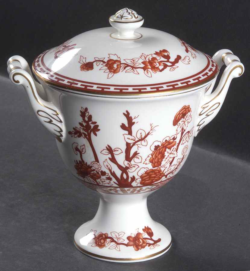 Indian Tree Coral (Scalloped) Covered Vase by Coalport-1