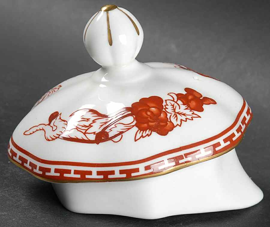 Indian Tree Coral (Scalloped) Lid for Coffee Pot by Coalport-1