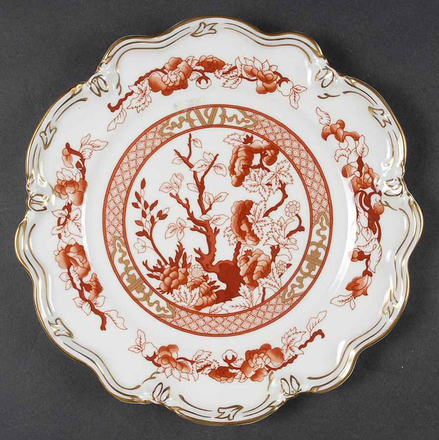 Indian Tree Coral (Scalloped) Sheffield Dessert Plate by Coalport-1