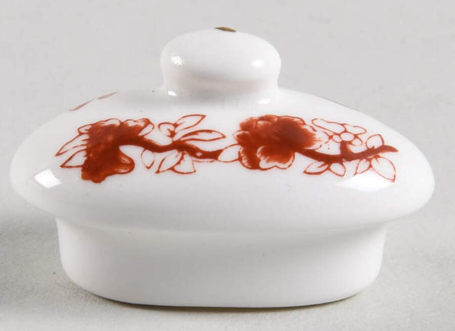 Indian Tree Coral (Semi Scalloped) Miniature Sugar Bowl-Lid by Coalport-1