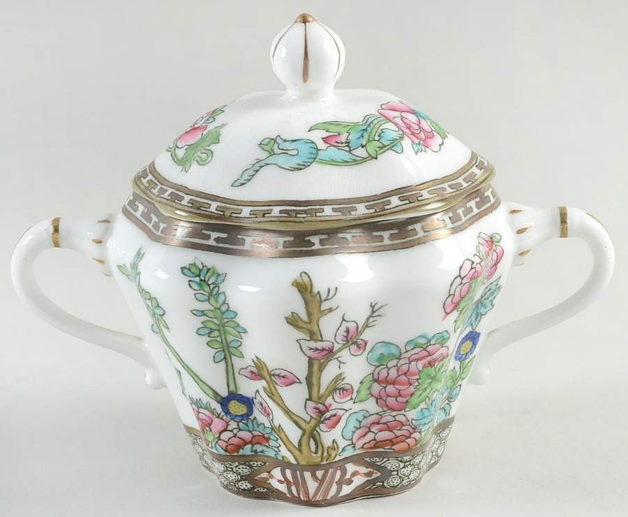 Indian Tree Multicolor (Scalloped, Older) Sugar Bowl & Lid by Coalport-1