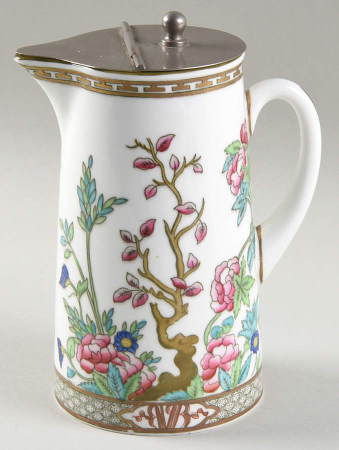 Indian Tree Multicolor (Scalloped, Older) Syrup with Metal Lid by Coalport-1