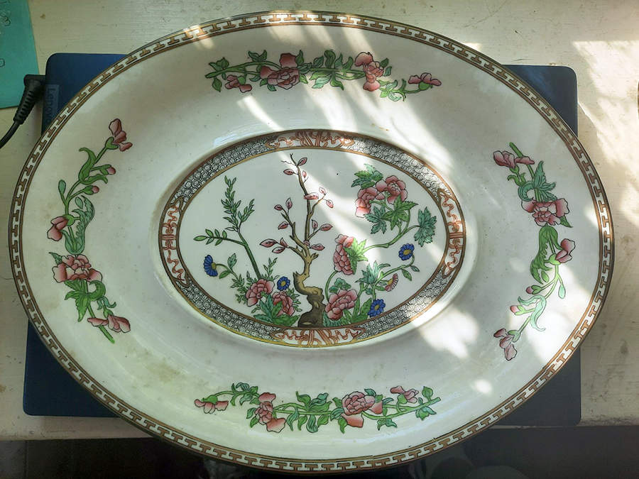 Indian Tree Multicolor (Scalloped, Older) Underplate for Oval Tureen by Coalport-1