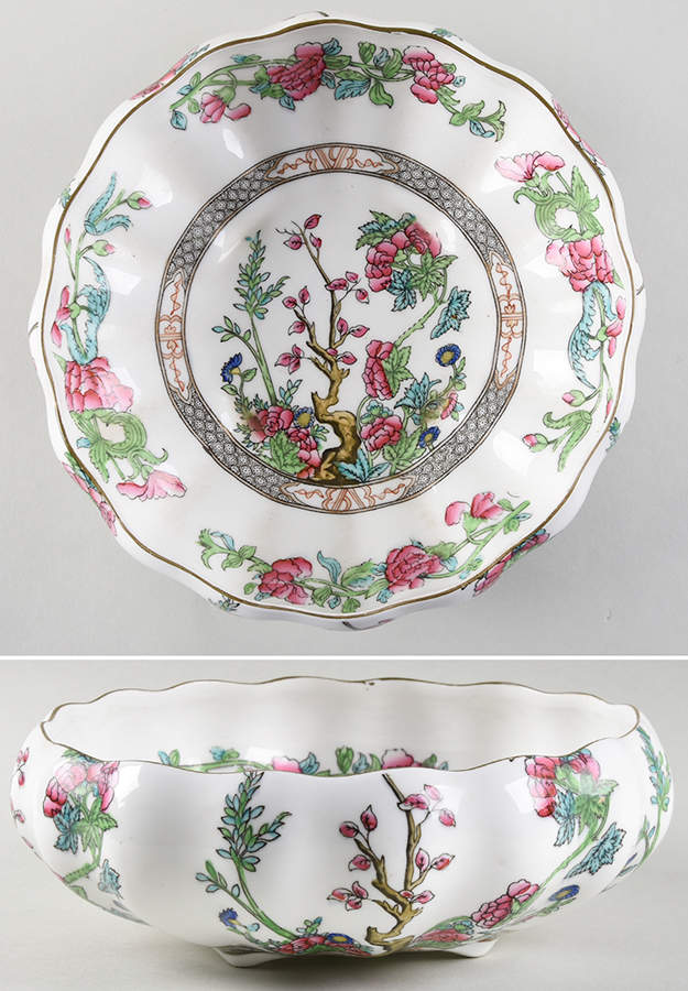 Indian Tree Multicolor (Scalloped, Older) Footed Bon Bon by Coalport-1