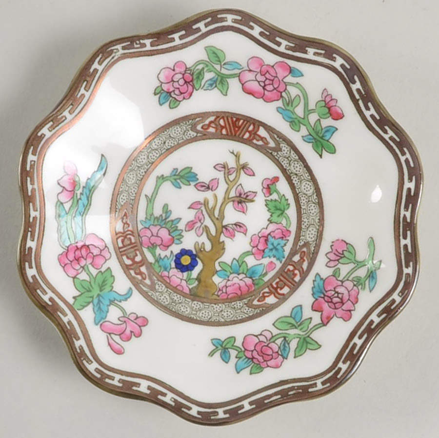 Indian Tree Multicolor (Scalloped, Older) Saucer for Flat Demitasse Cup by Coalport-1