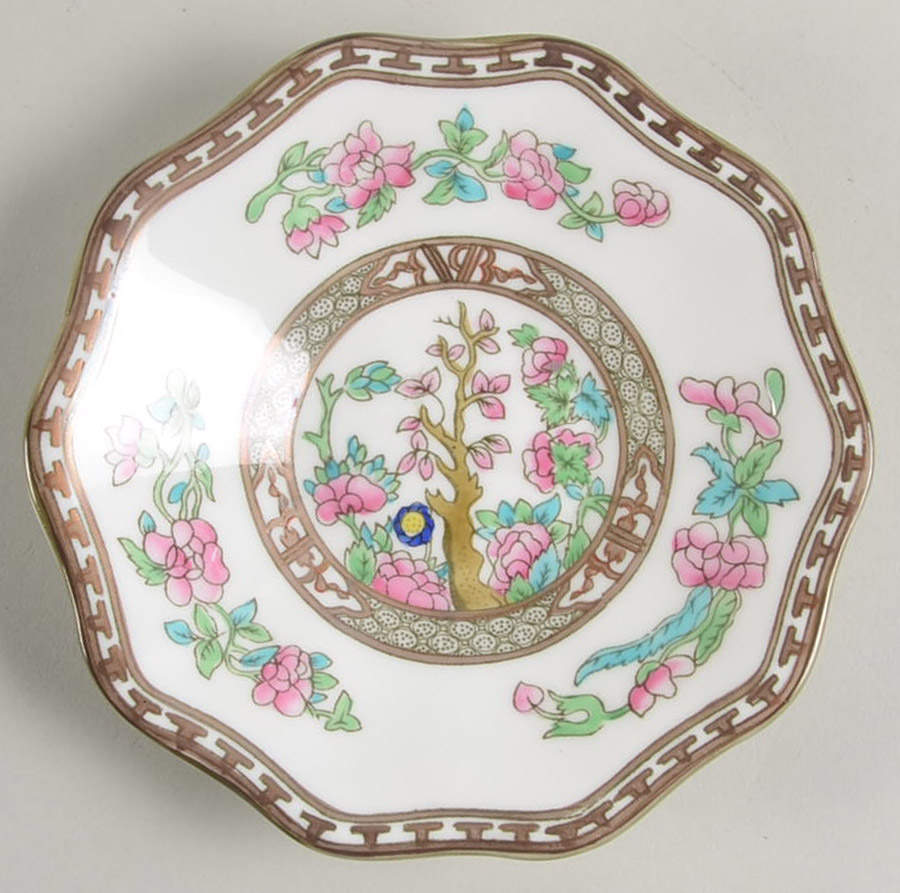 Indian Tree Multicolor (Scalloped, Older) Saucer for Flat Bouillon Cup by Coalport-1