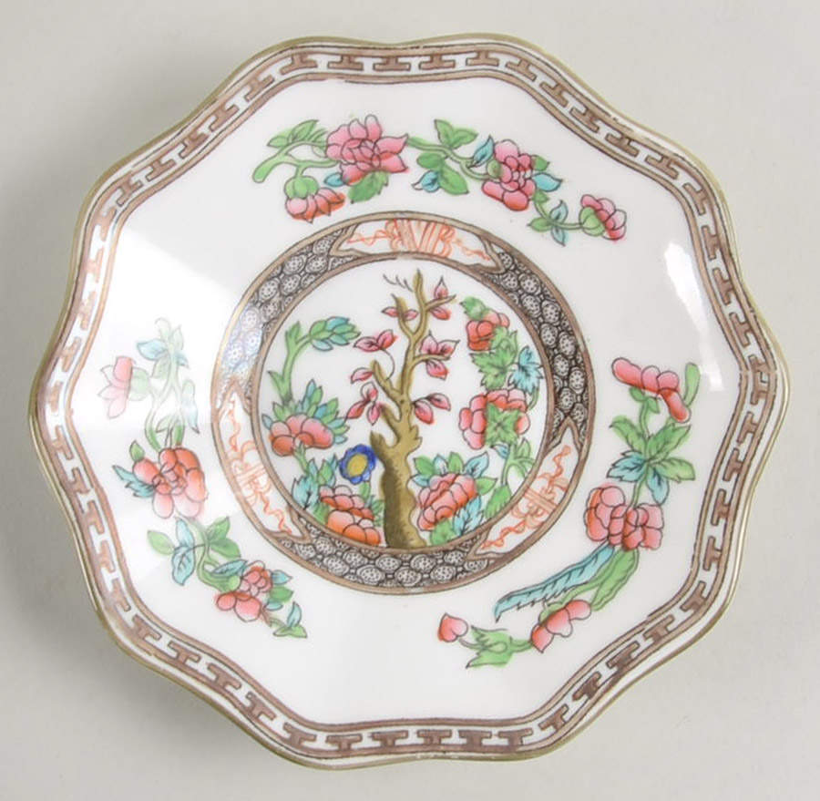 Indian Tree Multicolor (Scalloped, Older) Saucer for Flat Cup by Coalport-1