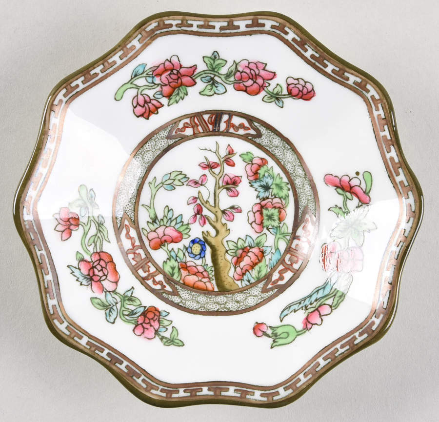 Indian Tree Multicolor (Scalloped, Older) Saucer for Flat Bouillon Cup by Coalport-1