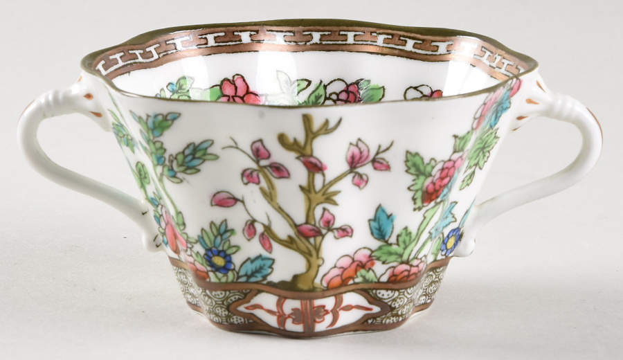 Indian Tree Multicolor (Scalloped, Older) Flat Bouillon Cup by Coalport-1
