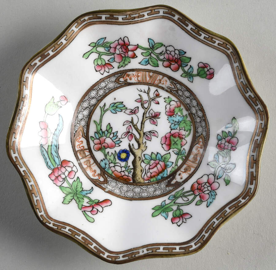Indian Tree Multicolor (Scalloped, Older) Saucer for Flat Cup by Coalport-1
