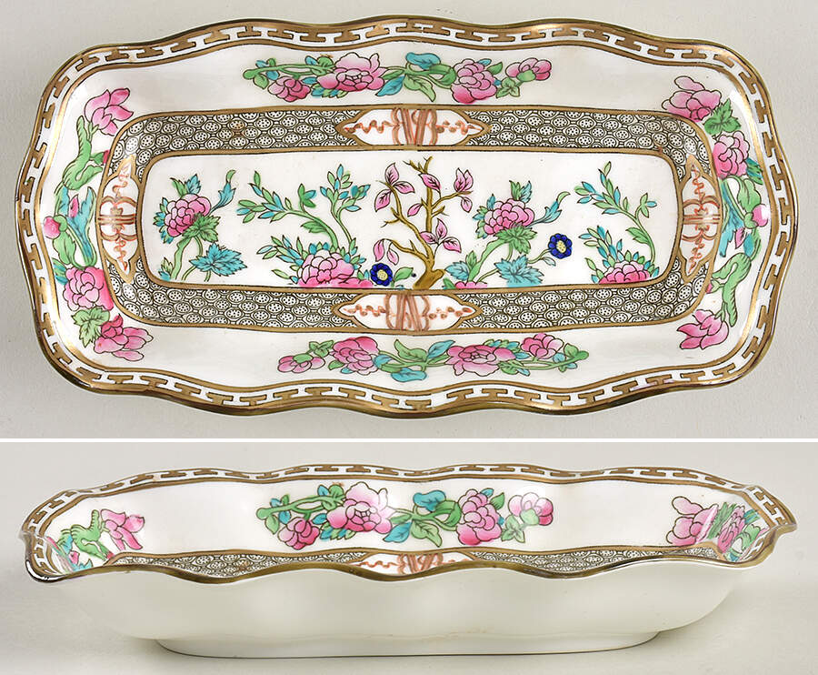 Indian Tree Multicolor (Scalloped, Older) Relish by Coalport-1