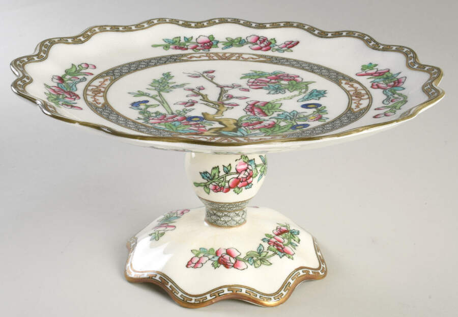 Indian Tree Multicolor (Scalloped, Older) Round Compote (Height X Width) by Coalport-1