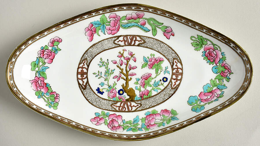 Indian Tree Multicolor (Scalloped, Older) Pickle Dish by Coalport-1