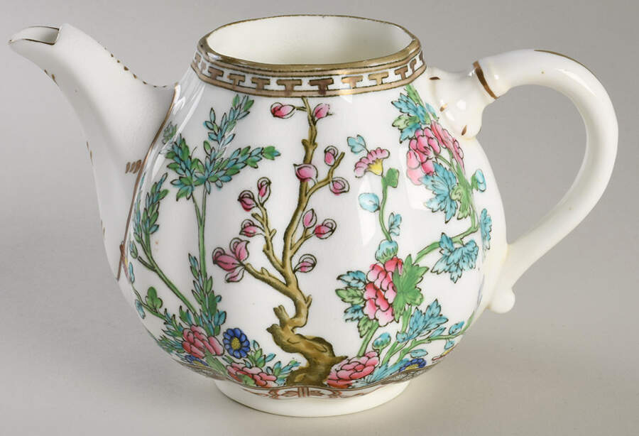 Indian Tree Multicolor (Scalloped, Older) Individual Teapot No Lid by Coalport-1