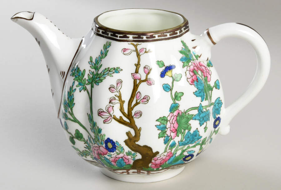 Indian Tree Multicolor (Scalloped, Older) Small Teapot No Lid by Coalport-1