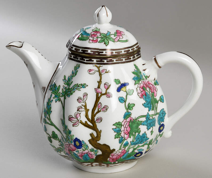 Indian Tree Multicolor (Scalloped, Older) Small Teapot & Lid by Coalport-1