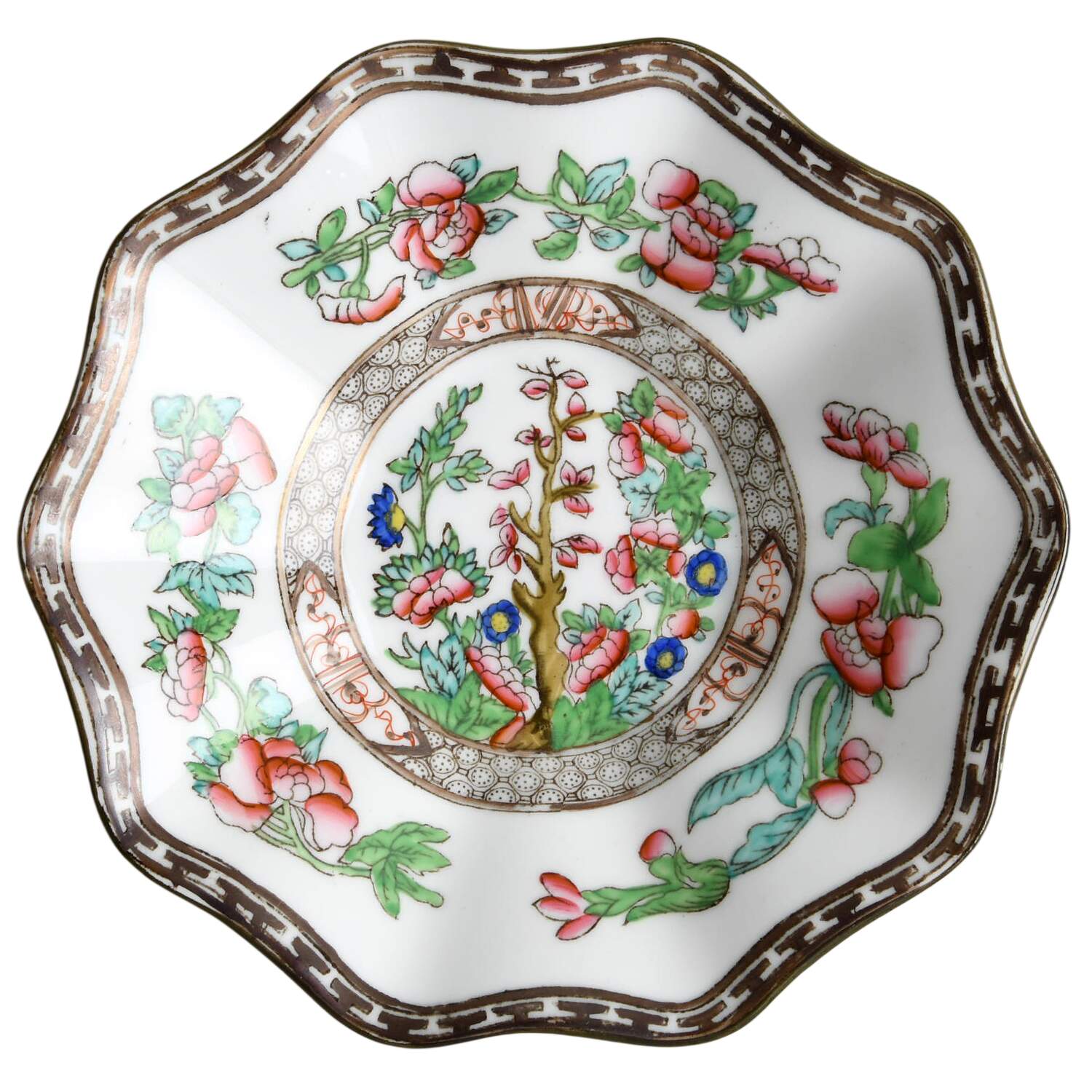 Indian Tree Multicolor (Scalloped, Older) Saucer for Flat Cup by Coalport-1