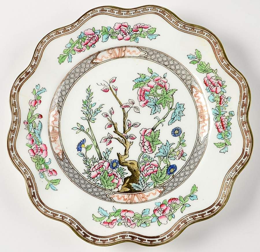 Indian Tree Multicolor (Scalloped, Older) Luncheon Plate by Coalport-1