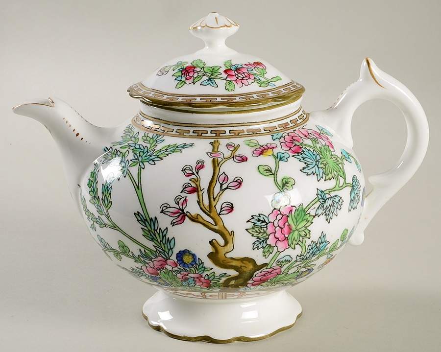 Indian Tree Multicolor (Scalloped, Older) Small Teapot & Lid by Coalport-1
