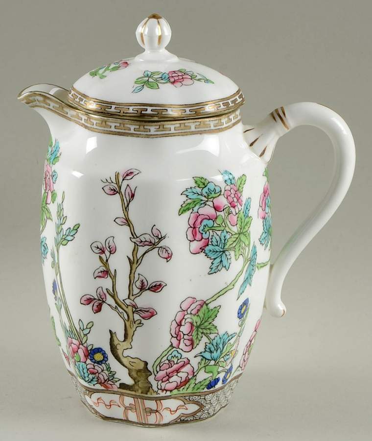 Indian Tree Multicolor (Scalloped, Older) Hot Water Jug & Lid by Coalport-1
