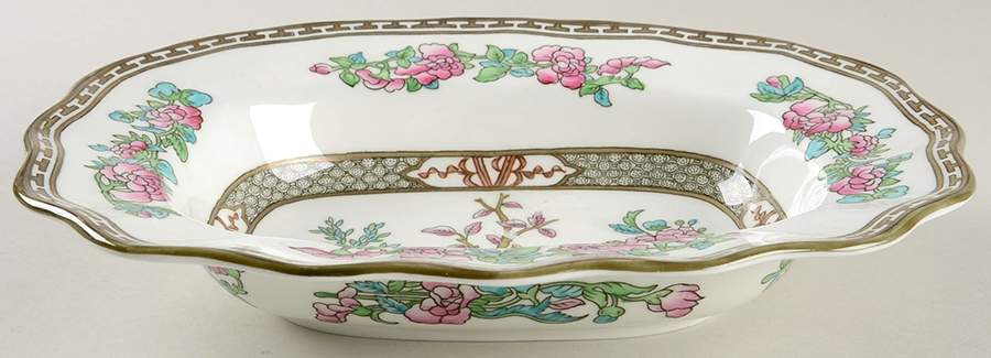 Indian Tree Multicolor (Scalloped, Older) 10" Oval Vegetable Bowl by Coalport-1