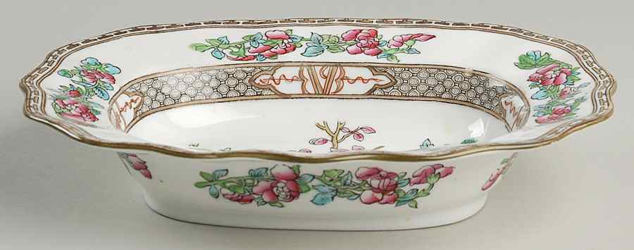 Indian Tree Multicolor (Scalloped, Older) 10" Oval Vegetable Bowl by Coalport-1