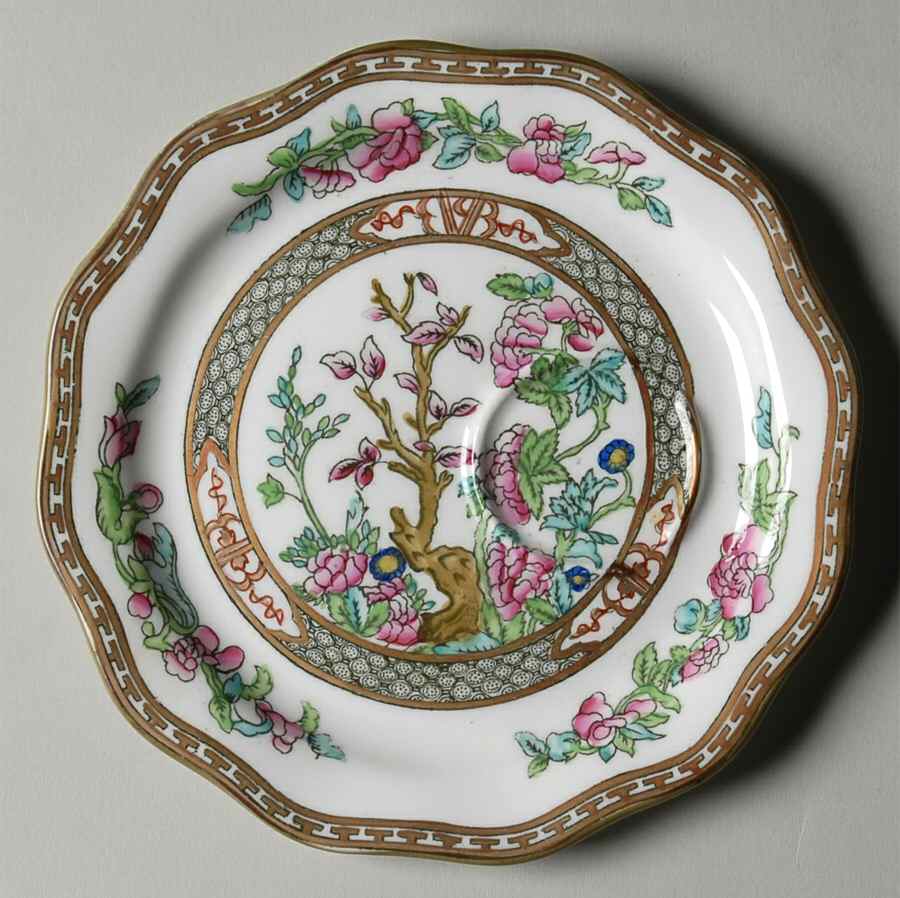 Indian Tree Multicolor (Scalloped, Older) Dessert Plate (Has Indentation for Cup) by Coalport-1