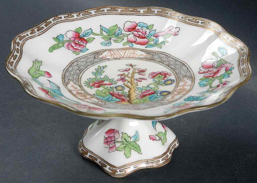 Indian Tree Multicolor (Scalloped, Older) Round Compote (Height X Width) by Coalport-1
