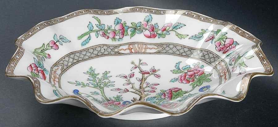 Indian Tree Multicolor (Scalloped, Older) 9" Shallow Oval Bowl by Coalport-1