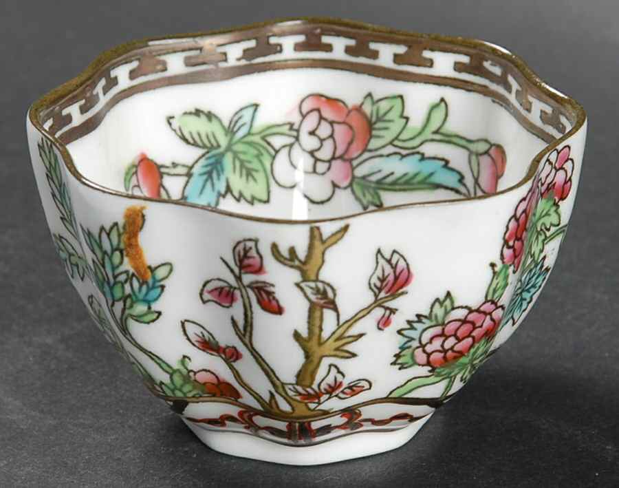 Indian Tree Multicolor (Scalloped, Older) Mini Open Sugar Bowl by Coalport-1