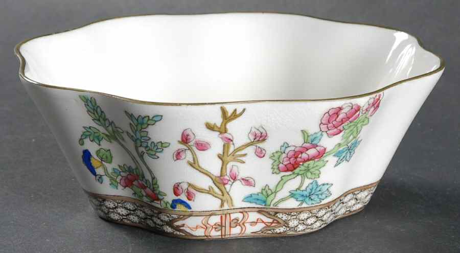 Indian Tree Multicolor (Scalloped, Older) Candy Box No Lid by Coalport-1