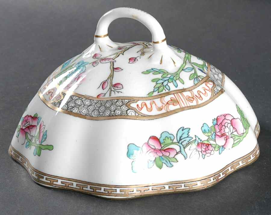 Indian Tree Multicolor (Scalloped, Older) Lid for Round Butter by Coalport-1