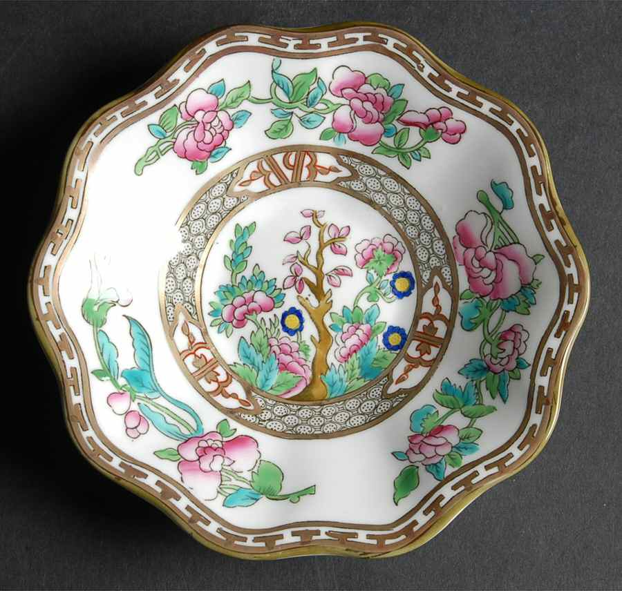 Indian Tree Multicolor (Scalloped, Older) Saucer for Flat Cup by Coalport-1