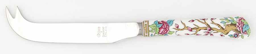 Indian Tree Multicolor (Scalloped, Older) Cheese Knife with Stainless Blade by Coalport-1