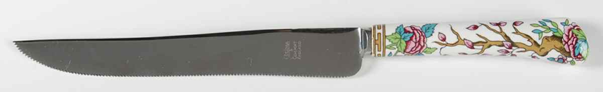 Indian Tree Multicolor (Scalloped, Older) Individual Steak Knife by Coalport-1