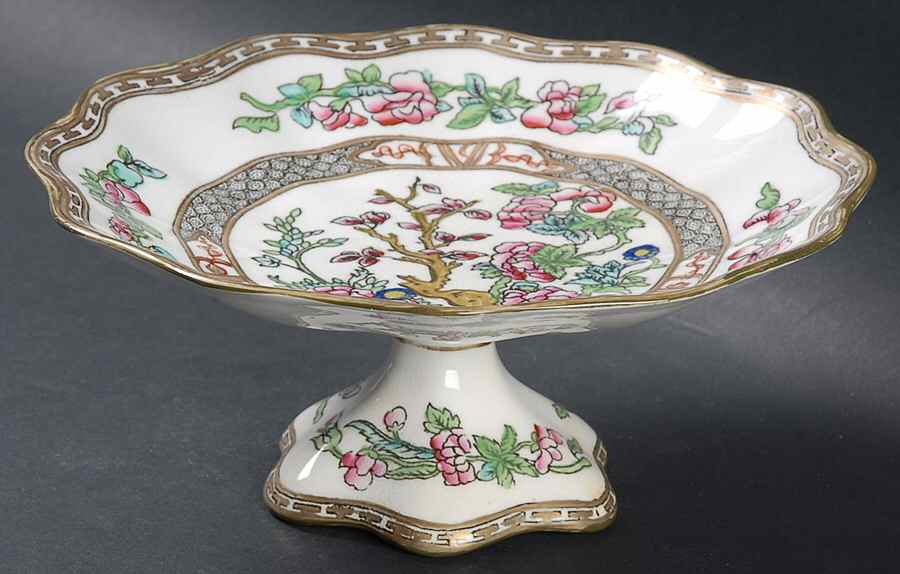 Indian Tree Multicolor (Scalloped, Older) Round Compote (Height X Width) by Coalport-1