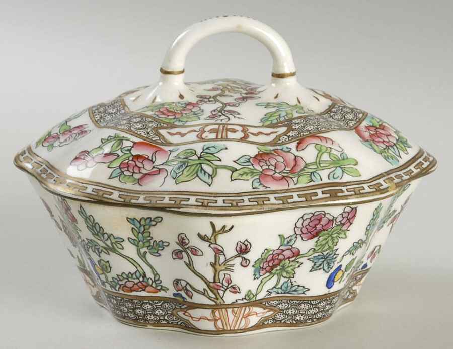 Indian Tree Multicolor (Scalloped, Older) Candy Box & Lid by Coalport-1