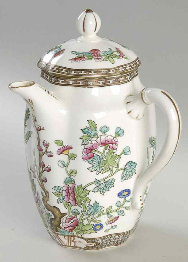 Indian Tree Multicolor (Scalloped, Older) Coffee Pot & Lid by Coalport-1