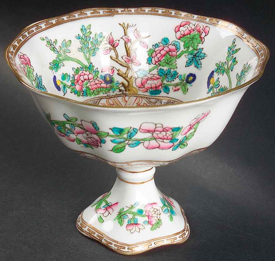 Indian Tree Multicolor (Scalloped, Older) Round Compote (Height X Width) by Coalport-1