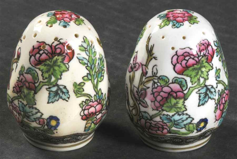 Indian Tree Multicolor (Scalloped, Older) Salt & Pepper Set by Coalport-1