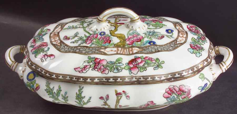 Indian Tree Multicolor (Scalloped, Older) Oval Covered Vegetable by Coalport-1