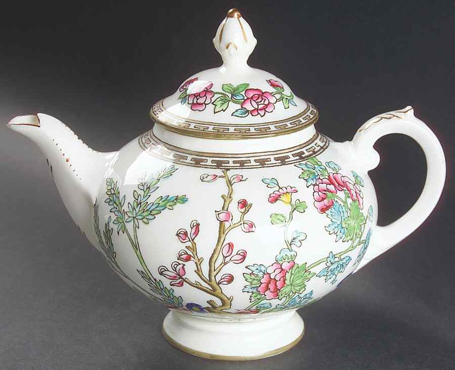 Indian Tree Multicolor (Scalloped, Older) Mini Teapot & Lid by Coalport-1