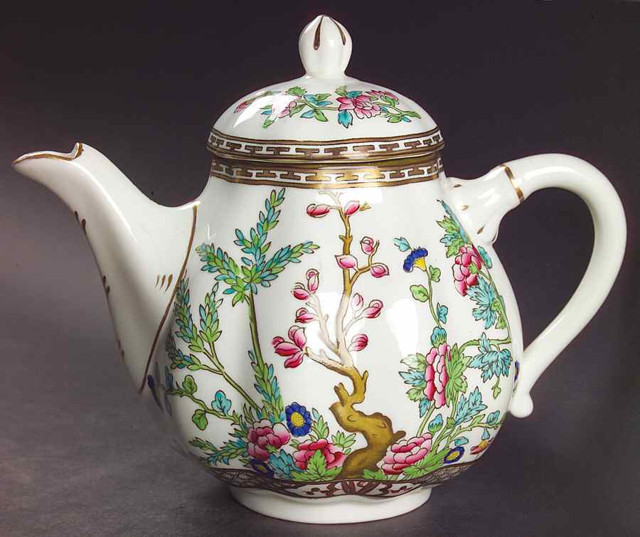 Indian Tree Multicolor (Scalloped, Older) Teapot & Lid by Coalport-1