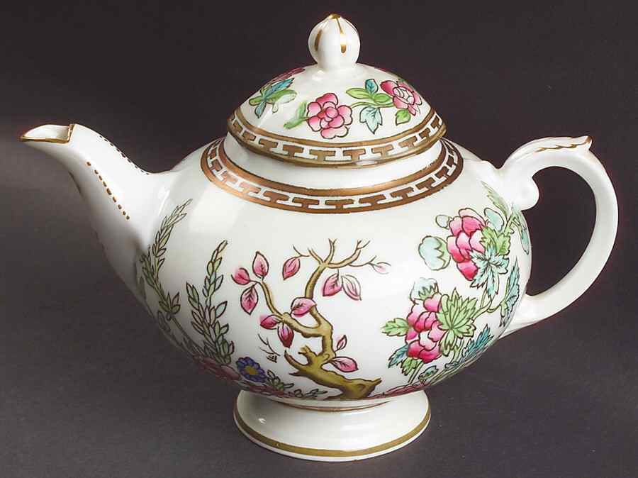 Indian Tree Multicolor (Scalloped, Older) Individual Teapot & Lid by Coalport-1