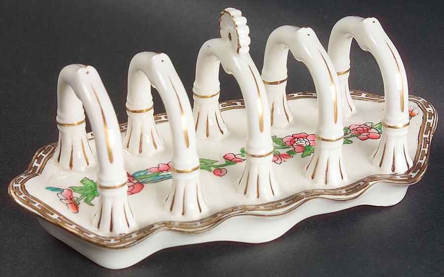 Indian Tree Multicolor (Scalloped, Older) 4 Slice Toast Server by Coalport-1