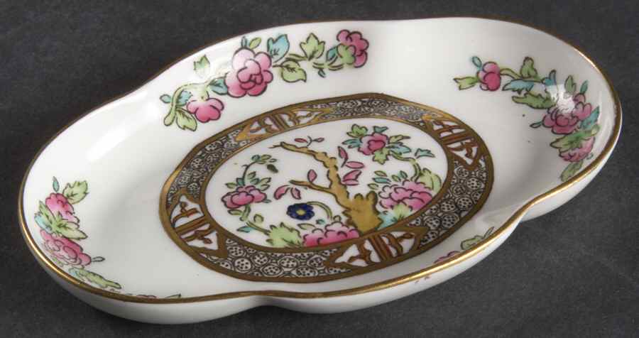 Indian Tree Multicolor (Scalloped, Older) Silver Tray by Coalport-1
