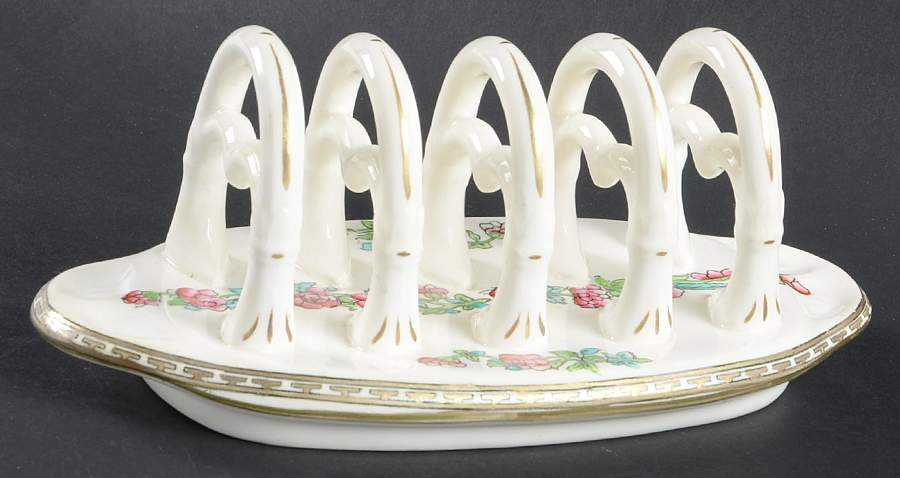 Indian Tree Multicolor (Scalloped, Older) 4 Slice Toast Server by Coalport-1